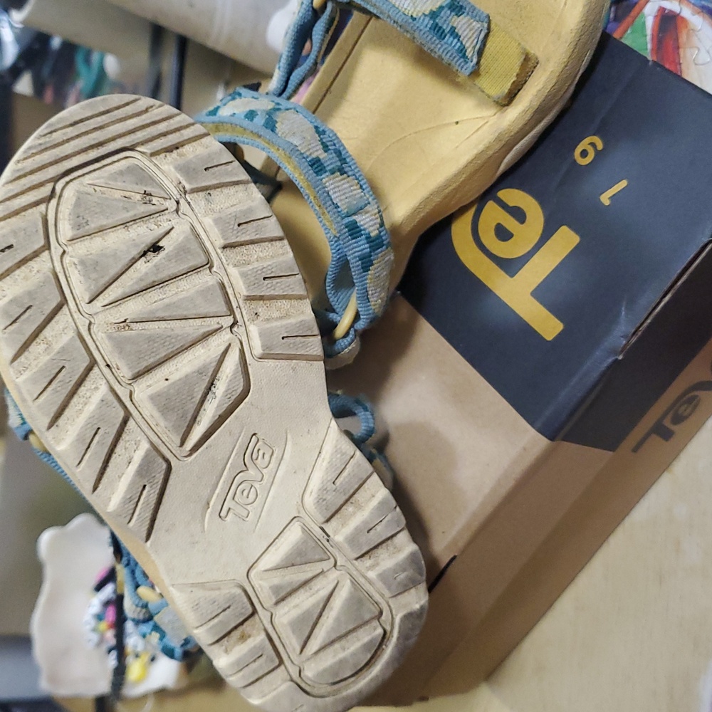 TEVA, T HURRACAINE Blue and Yellow Sandals - Picture 5 of 13